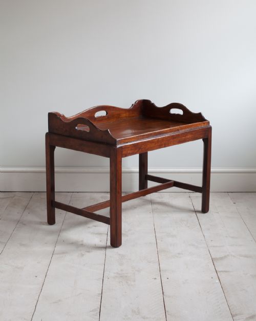 georgian mahogany tray on stand coffee table - CATEGORY: ANTIQUE MISCELLANEOUS - DATED 18TH CENTURY