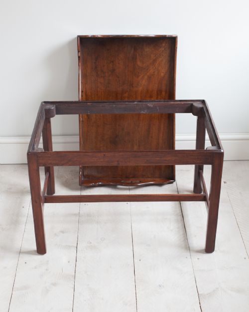 GEORGIAN MAHOGANY TRAY ON STAND COFFEE TABLE - ADDITIONAL PHOTO 4