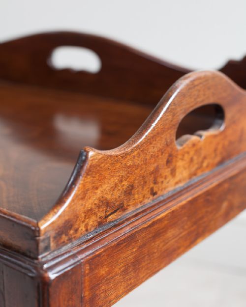 GEORGIAN MAHOGANY TRAY ON STAND COFFEE TABLE - ADDITIONAL PHOTO 6