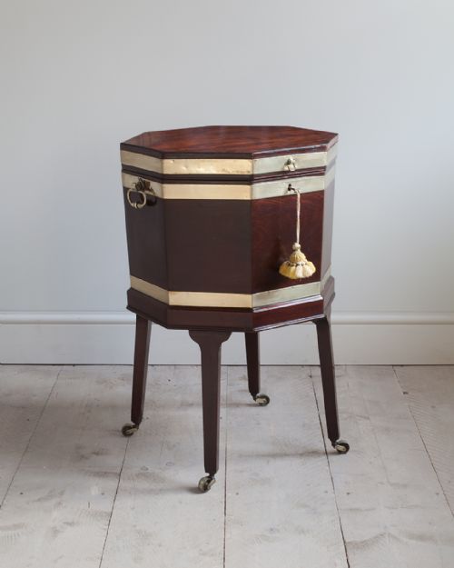 george iii mahogany brass bound wine cooler - CATEGORY: ANTIQUE MISCELLANEOUS - DATED 18TH CENTURY