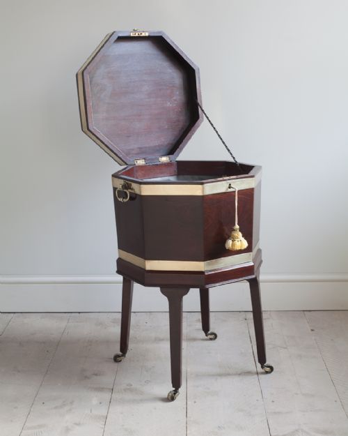 GEORGE III MAHOGANY BRASS BOUND WINE COOLER - ADDITIONAL PHOTO 1