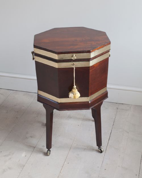 GEORGE III MAHOGANY BRASS BOUND WINE COOLER - ADDITIONAL PHOTO 2
