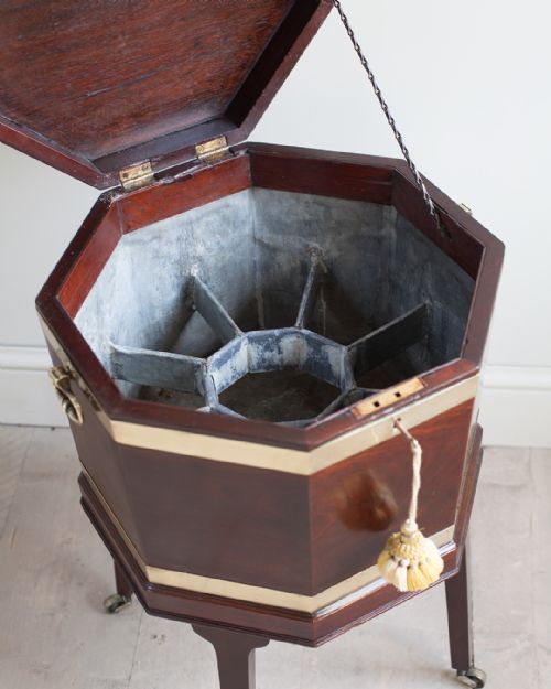 GEORGE III MAHOGANY BRASS BOUND WINE COOLER - ADDITIONAL PHOTO 3