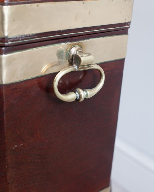 GEORGE III MAHOGANY BRASS BOUND WINE COOLER - ADDITIONAL PHOTO 5