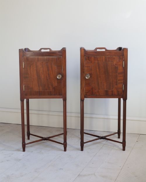 PAIR OF EARLY 19TH CENTURY MAHOGANY BEDSIDE CUPBOARDS - ADDITIONAL PHOTO 1