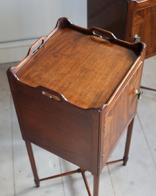 PAIR OF EARLY 19TH CENTURY MAHOGANY BEDSIDE CUPBOARDS - ADDITIONAL PHOTO 5