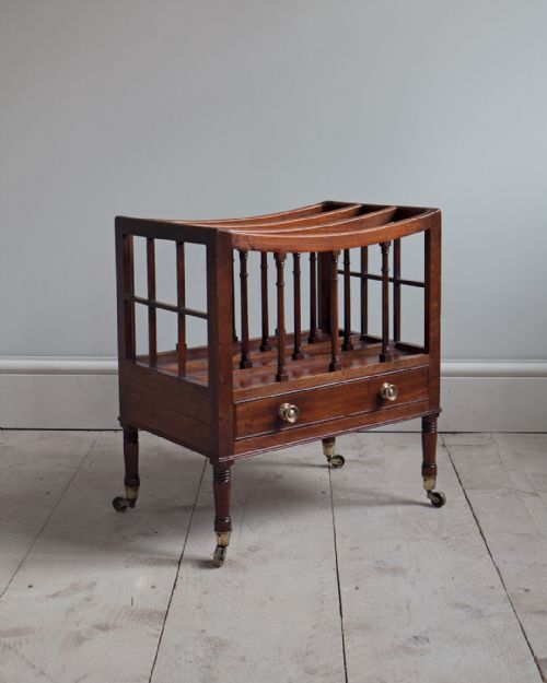 fine quality regency mahogany canterbury - CATEGORY: ANTIQUE FURNITURE - DATED REGENCY