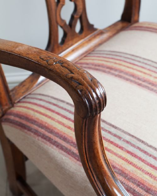 GEORGE III MAHOGANY CARVER CHAIR - ADDITIONAL PHOTO 3