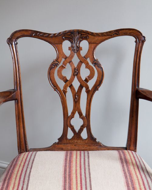 GEORGE III MAHOGANY CARVER CHAIR - ADDITIONAL PHOTO 4