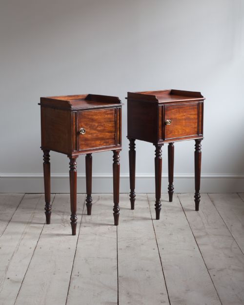 georgian mahogany gillows style bedside cupboards - CATEGORY: ANTIQUE CUPBOARDS - DATED GEORGIAN