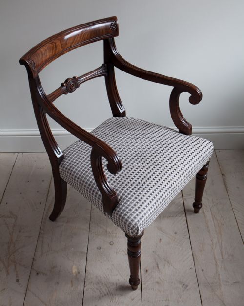 REGENCY MAHOGANY ARM CHAIR - ADDITIONAL PHOTO 4