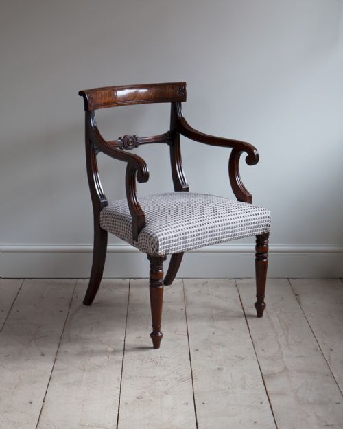 regency mahogany arm chair - CATEGORY: ANTIQUE CHAIRS - DATED 19TH CENTURY