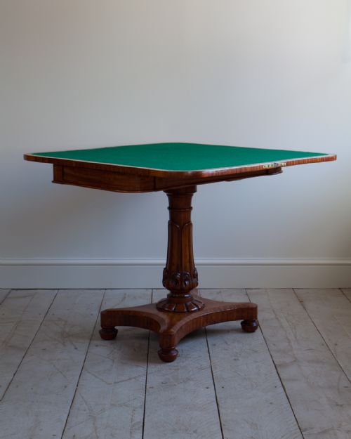 WILLIAM IV SATINWOOD PEDESTAL CARD TABLE - ADDITIONAL PHOTO 3