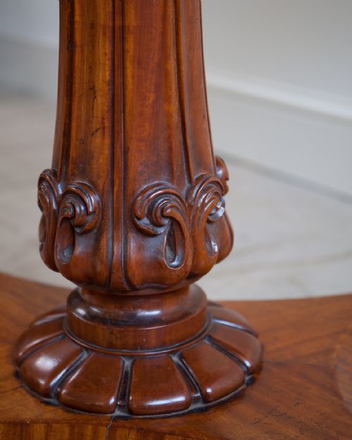 WILLIAM IV SATINWOOD PEDESTAL CARD TABLE - ADDITIONAL PHOTO 5