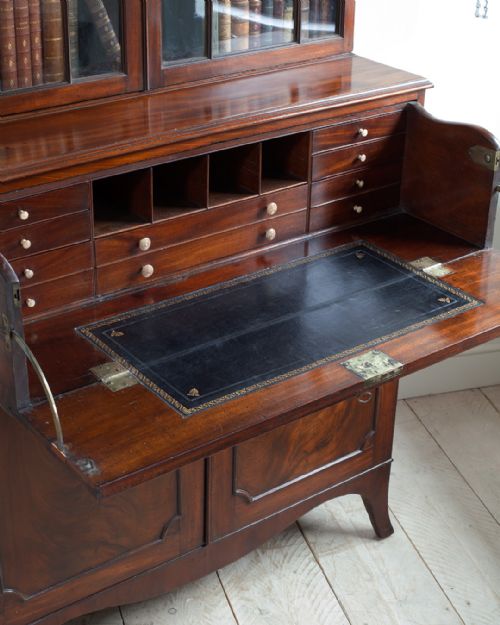 REGENCY MAHOGANY SECRETAIRE BOOKCASE - ADDITIONAL PHOTO 4