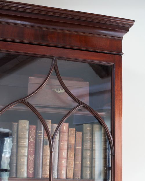 REGENCY MAHOGANY SECRETAIRE BOOKCASE - ADDITIONAL PHOTO 5