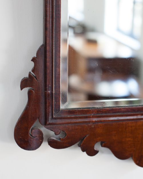 GEORGE III MAHOGANY FRET WALL MIRROR - ADDITIONAL PHOTO 3