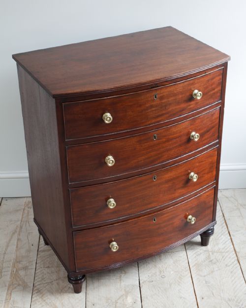 REGENCY BOWFRONT CHEST OF DRAWERS - ADDITIONAL PHOTO 1