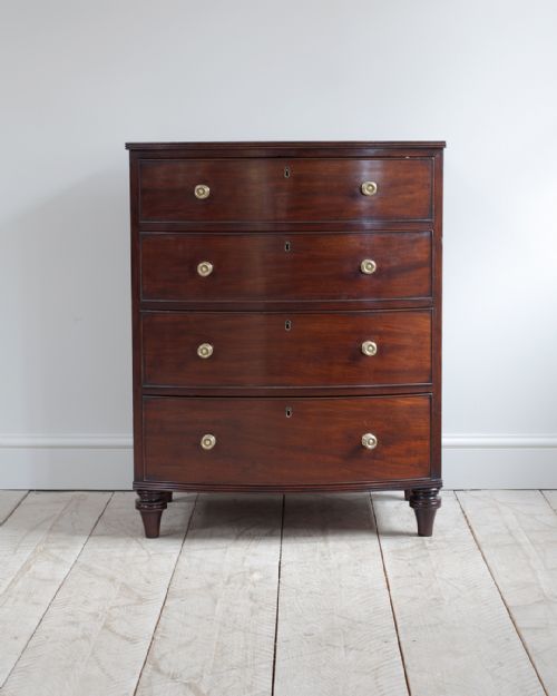REGENCY BOWFRONT CHEST OF DRAWERS - ADDITIONAL PHOTO 2