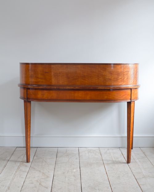 EDWARDIAN SATINWOOD SHERATON STYLE CARLTON HOUSE DESK - ADDITIONAL PHOTO 4