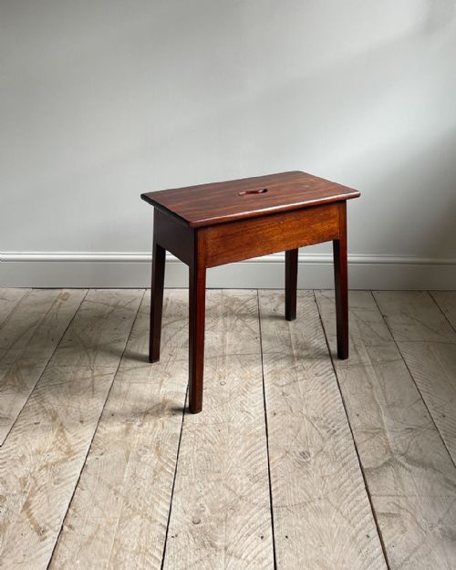 georgian mahogany stool - CATEGORY: ANTIQUE STOOLS - DATED 18TH CENTURY