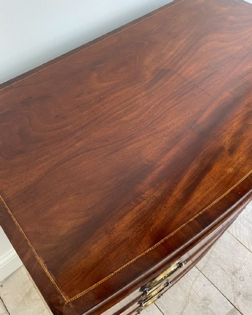 MAHOGANY BOWFRONT CHEST OF DRAWERS - ADDITIONAL PHOTO 6
