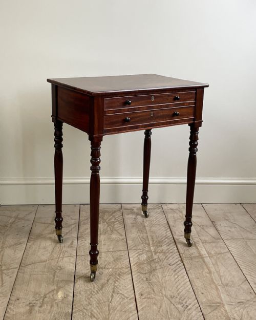 late regency mahogany work table - CATEGORY: ANTIQUE TABLES - DATED 19TH CENTURY