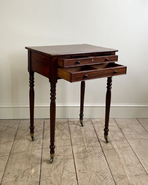 LATE REGENCY MAHOGANY WORK TABLE - ADDITIONAL PHOTO 1