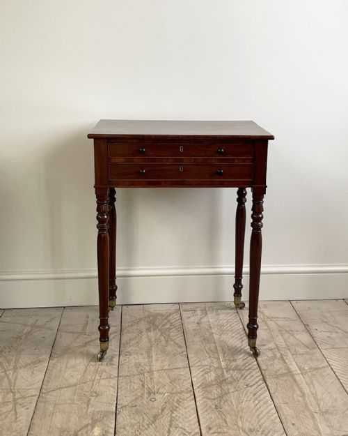 LATE REGENCY MAHOGANY WORK TABLE - ADDITIONAL PHOTO 2