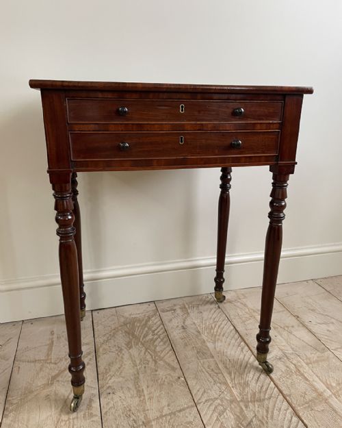 LATE REGENCY MAHOGANY WORK TABLE - ADDITIONAL PHOTO 3