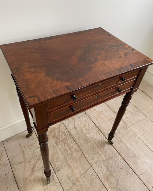 LATE REGENCY MAHOGANY WORK TABLE - ADDITIONAL PHOTO 4