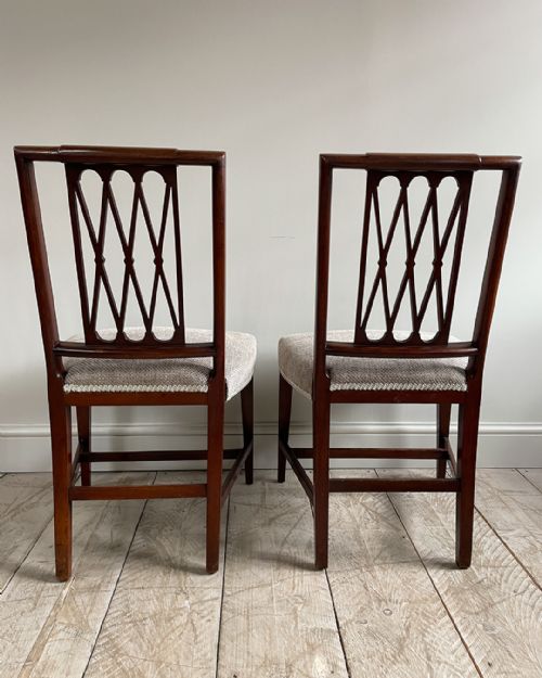 PAIR OF HEPPLEWHITE PERIOD MAHOGANY SIDE CHAIRS - ADDITIONAL PHOTO 8