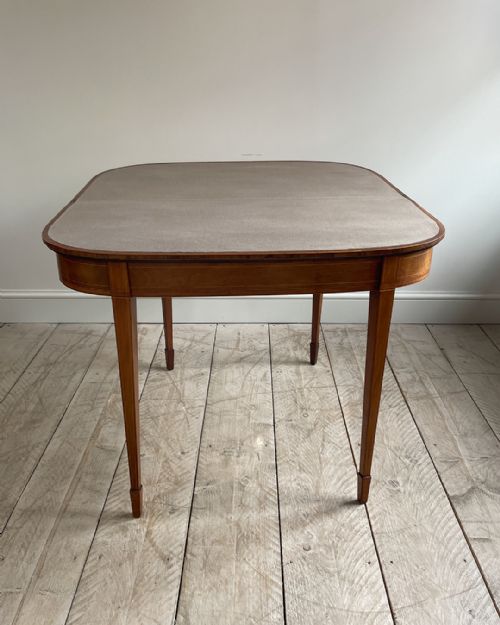 GOLDEN MAHOGANY D SHAPED CARD TABLE - ADDITIONAL PHOTO 2