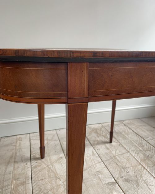 GOLDEN MAHOGANY D SHAPED CARD TABLE - ADDITIONAL PHOTO 6
