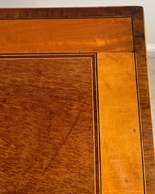 GOLDEN MAHOGANY D SHAPED CARD TABLE - ADDITIONAL PHOTO 9