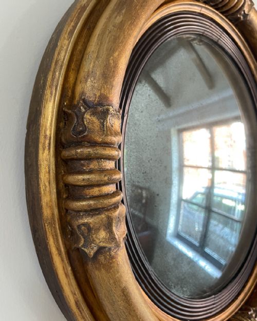 GILT CONVEX MIRROR - ADDITIONAL PHOTO 1