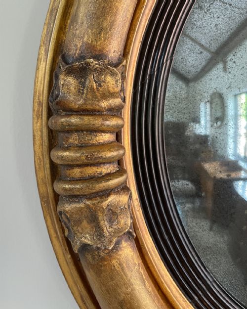 GILT CONVEX MIRROR - ADDITIONAL PHOTO 3