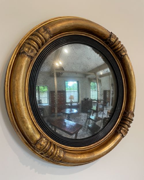 GILT CONVEX MIRROR - ADDITIONAL PHOTO 4