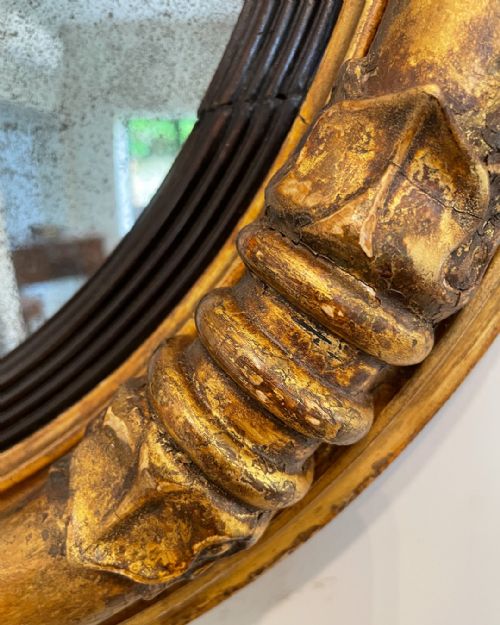 GILT CONVEX MIRROR - ADDITIONAL PHOTO 5