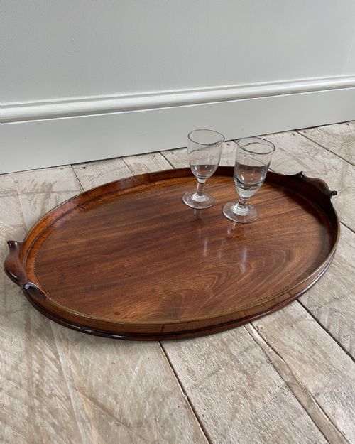GEORGIAN MAHOGANY OVAL TRAY - ADDITIONAL PHOTO 2
