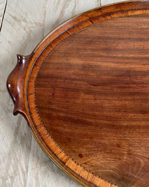 GEORGIAN MAHOGANY OVAL TRAY - ADDITIONAL PHOTO 3