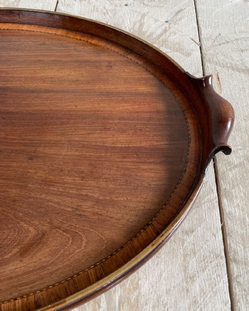 GEORGIAN MAHOGANY OVAL TRAY - ADDITIONAL PHOTO 4