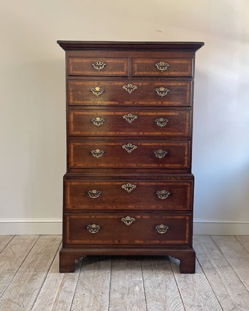 GEORGIAN OAK TALLBOY - ADDITIONAL PHOTO 1