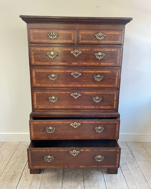 GEORGIAN OAK TALLBOY - ADDITIONAL PHOTO 3