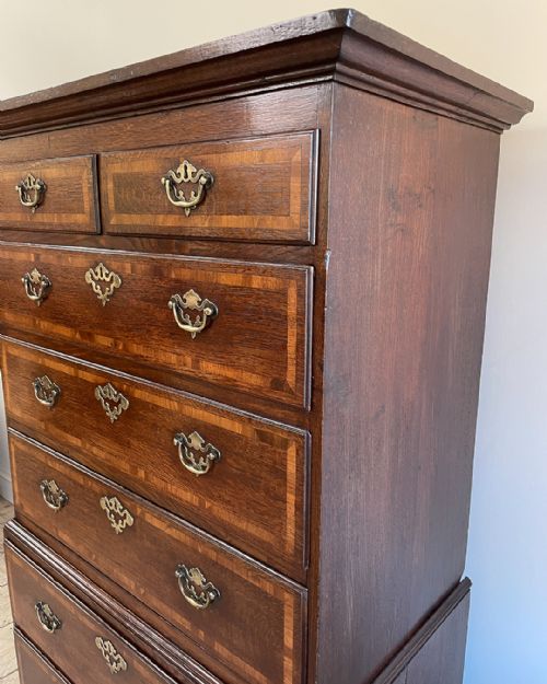 GEORGIAN OAK TALLBOY - ADDITIONAL PHOTO 4