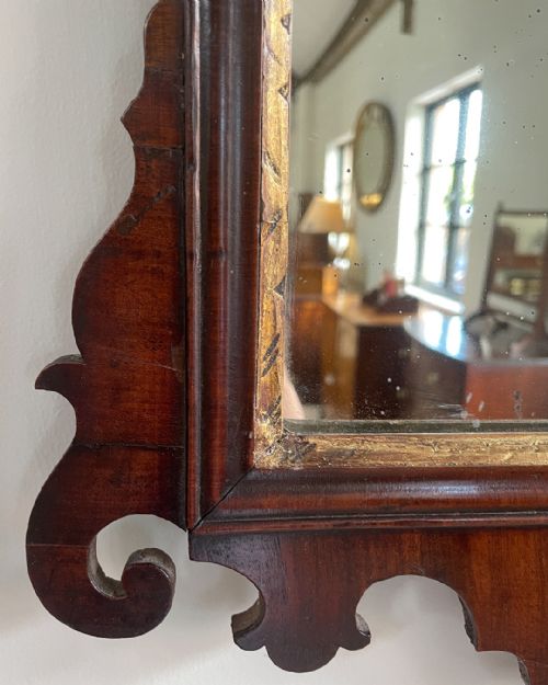 LOVELY QUALITY GEORGE III MAHOGANY PIER MIRROR - ADDITIONAL PHOTO 1
