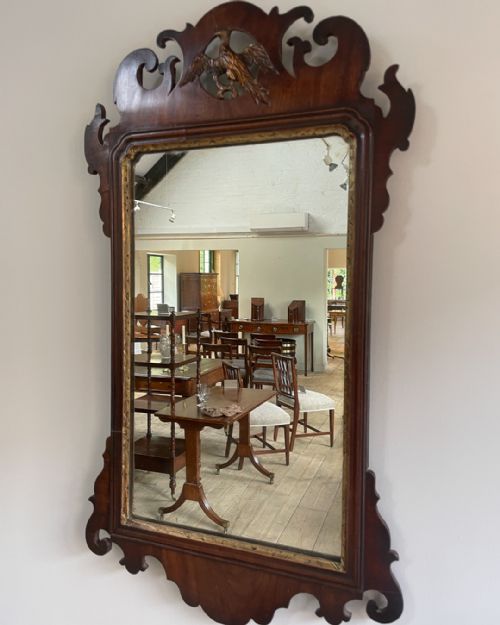 LOVELY QUALITY GEORGE III MAHOGANY PIER MIRROR - ADDITIONAL PHOTO 2