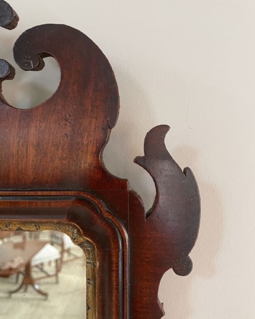 LOVELY QUALITY GEORGE III MAHOGANY PIER MIRROR - ADDITIONAL PHOTO 5