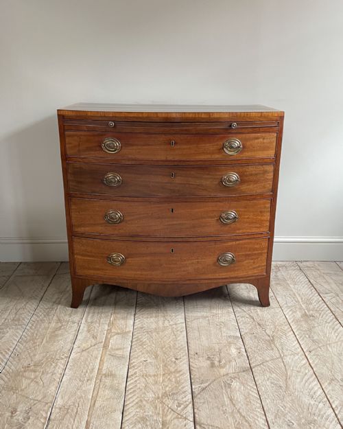 REGENCY BOWFRONT CHEST OF DRAWERS - ADDITIONAL PHOTO 1