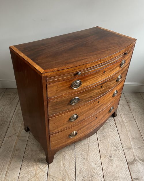 REGENCY BOWFRONT CHEST OF DRAWERS - ADDITIONAL PHOTO 4